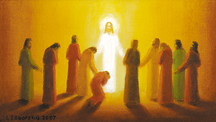 Vzkriesený Kristus a apoštoli